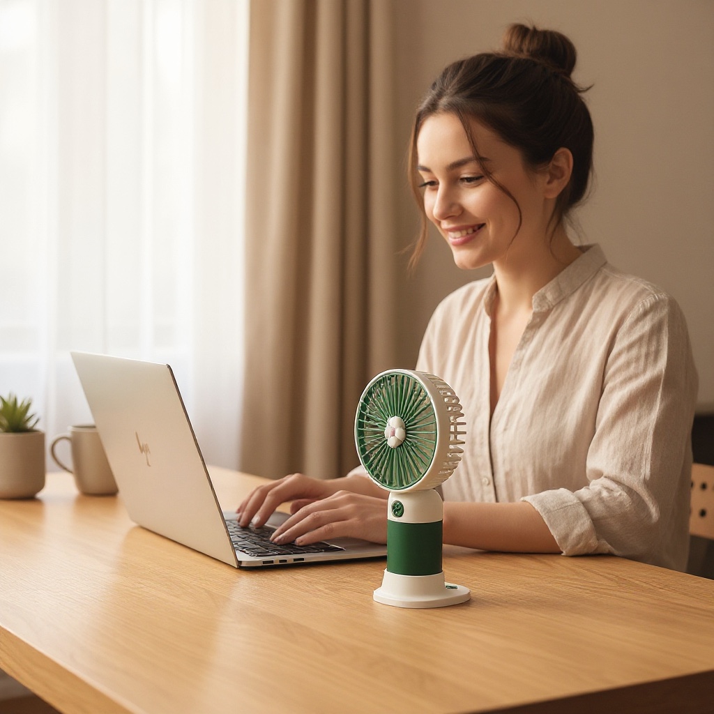 Portable USB Rechargeable Hand Fan image 2